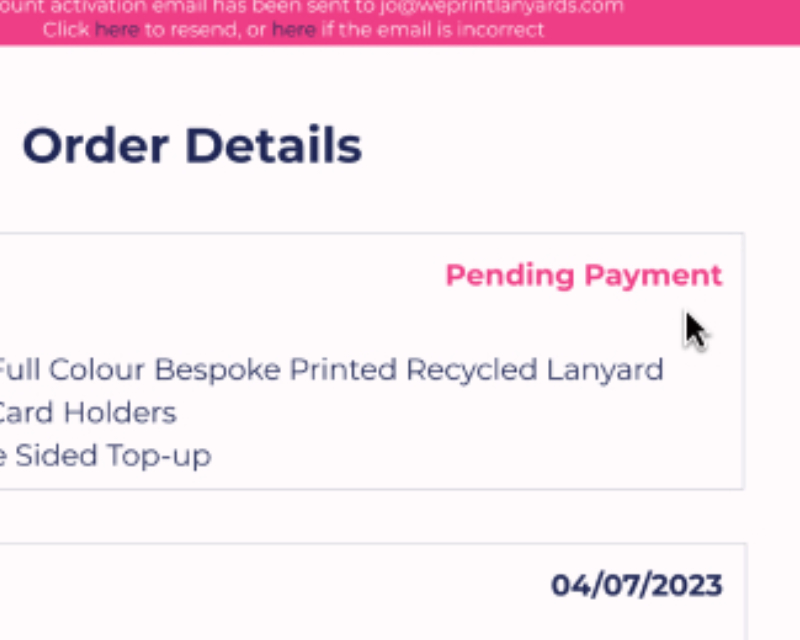 We Print Lanyards Web UI